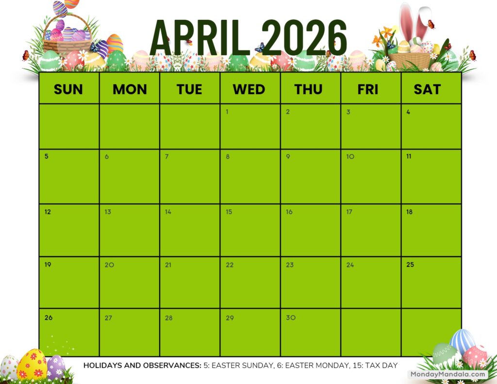 April-2026-Calendar-Printable-Easter-3-Landscape