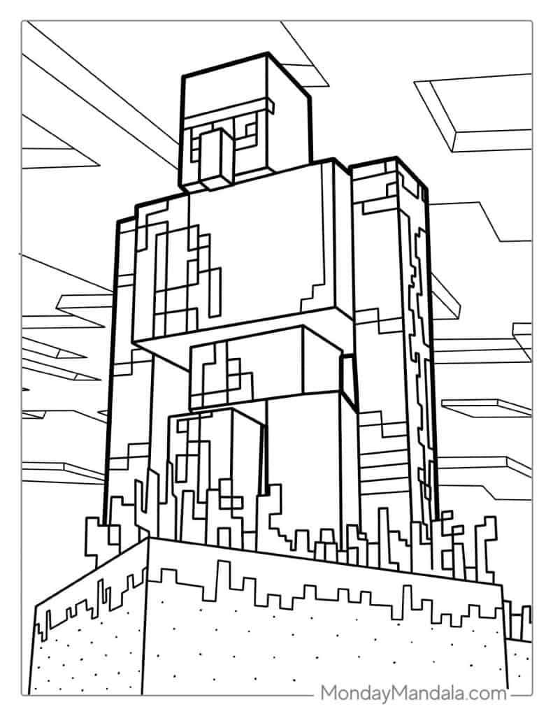 Coloring Page Of Iron Golem