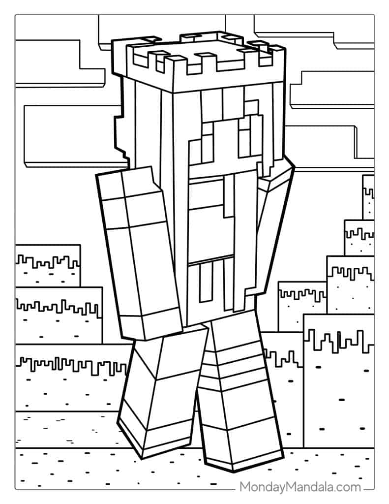 ItsAlyssa Girl Minecraft Character Coloring