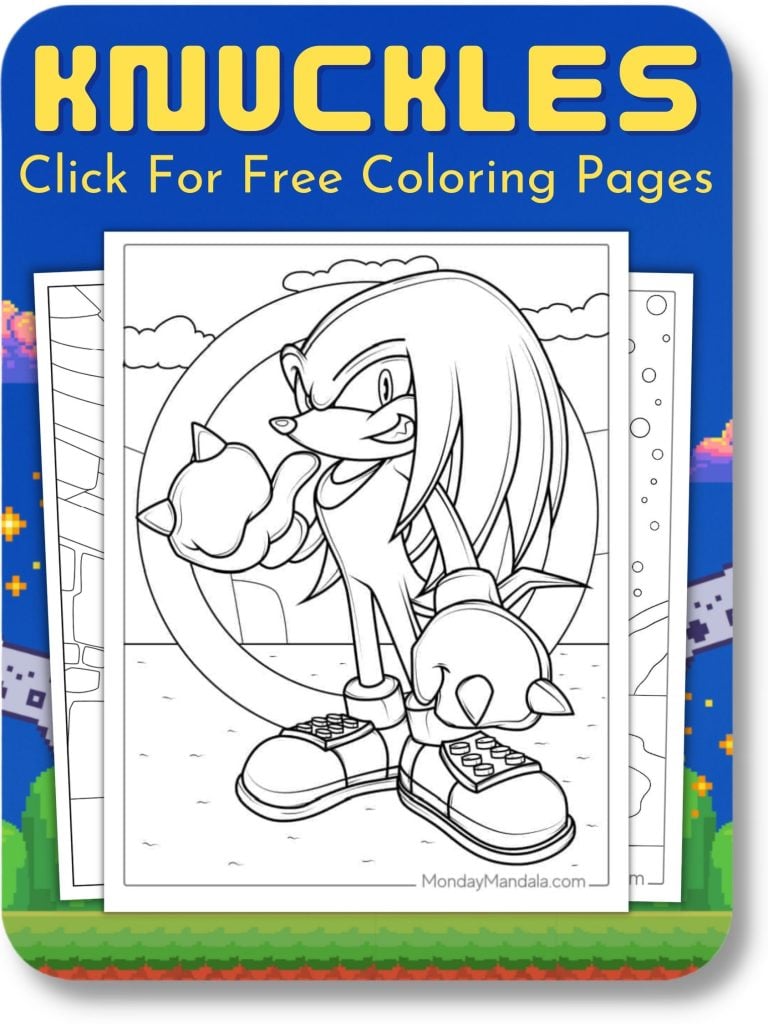 Knuckles Coloring Pages For Video Games