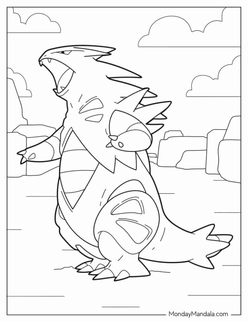 Tyranitar Roaring At Enemy