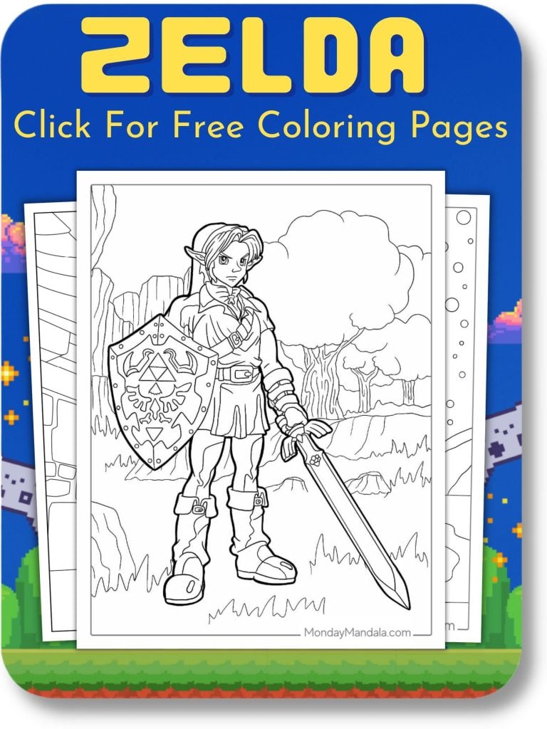 Zelda Coloring Pages For Video Games